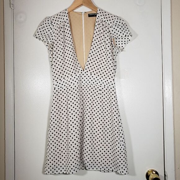 Endless Summer V Neck Lined Short Sleeve Mini Dress Size S - Picture 1 of 7